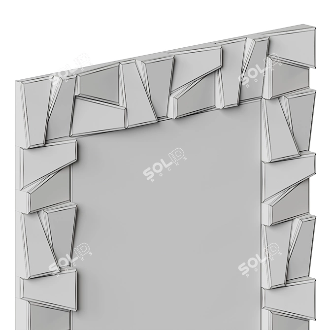 3D Glass Framed Full-Length Mirror 3D model image 4