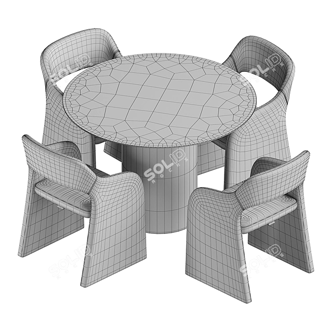  Ellipse Type Dining Set 3D model image 6