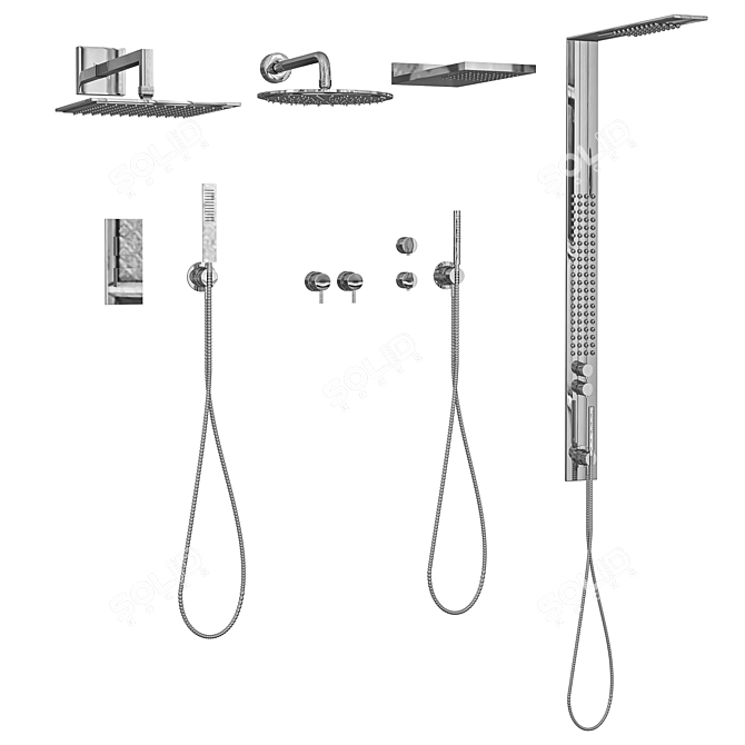 Sleek Radaway Shower Enclosures 3D model image 6