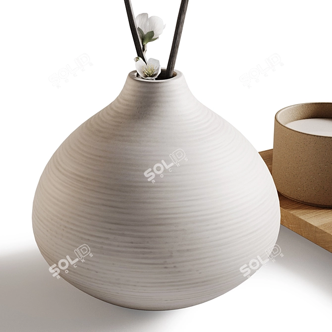 Japanese Style Decor Set "Hasami 3D model image 6