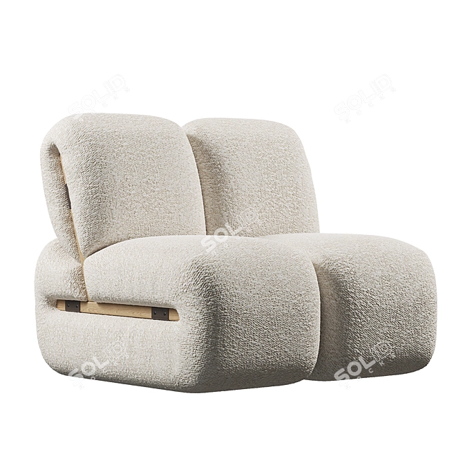 Modern Ergonomic Leisure Chair 3D model image 1