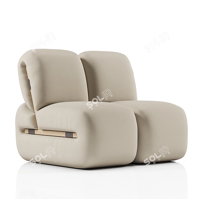 Modern Ergonomic Leisure Chair 3D model image 3