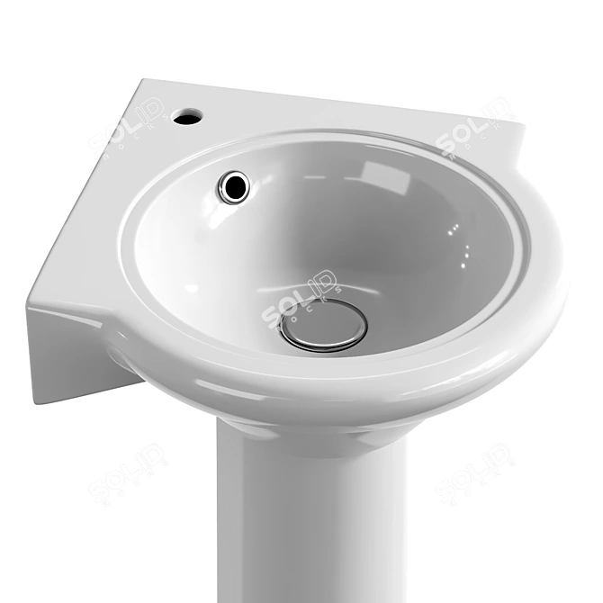 DIWO Pskov Corner Sink 3D model image 3