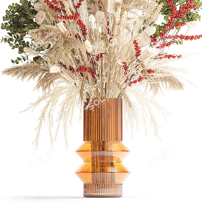 Luxury Dried Flower Arrangement 3D model image 4