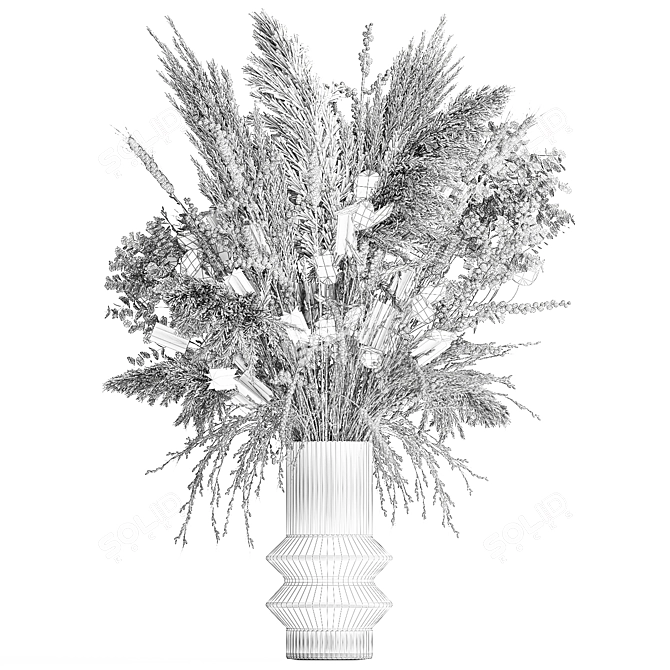 Luxury Dried Flower Arrangement 3D model image 7