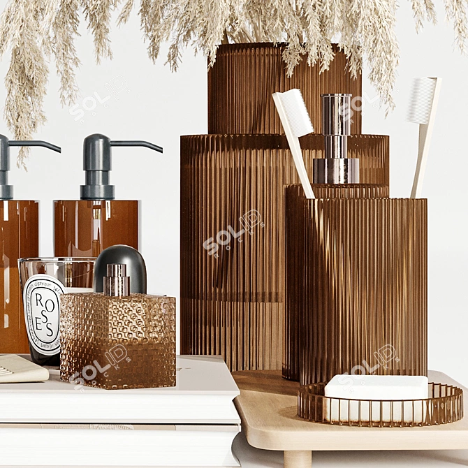 Modern Bathroom Accessories Set 39 3D model image 3