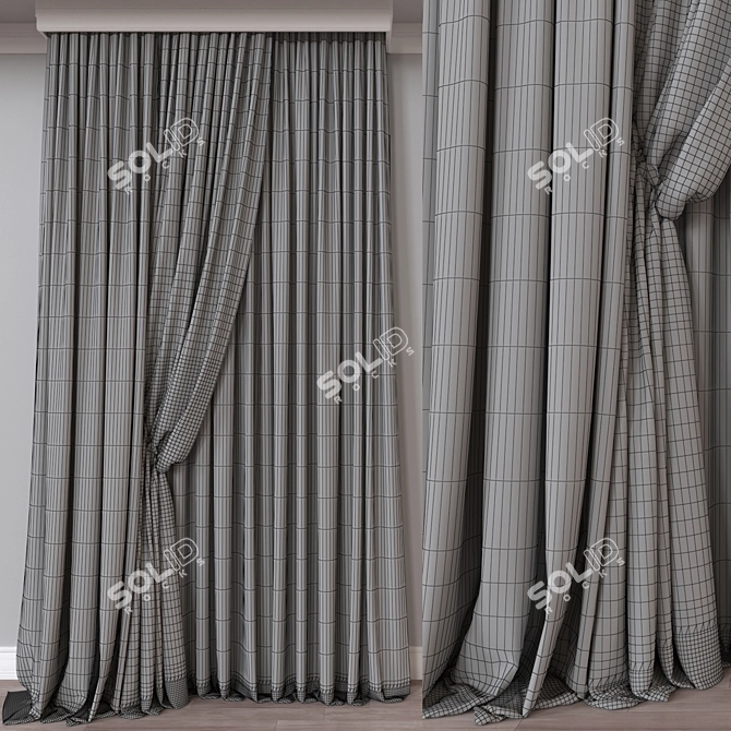  3D Curtain Model for Vray 3D model image 4