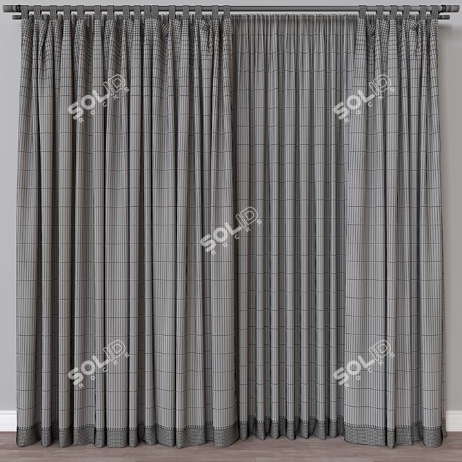 Luxury Curtain 3D ModelEnhanced 3D model image 4