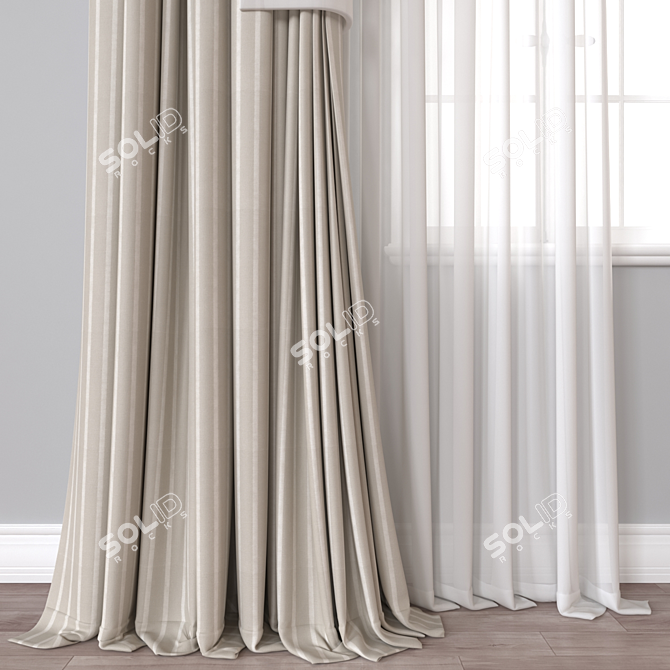  Multi-Format Curtains 3D Model 3D model image 2