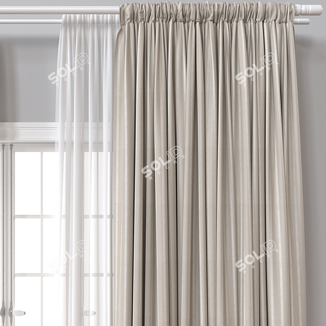  Multi-Format Curtains 3D Model 3D model image 3