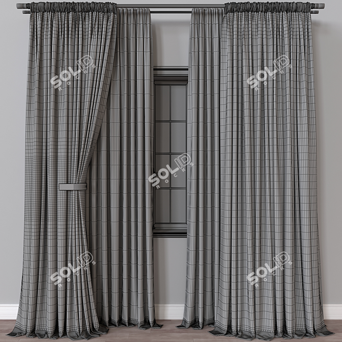  Multi-Format Curtains 3D Model 3D model image 4