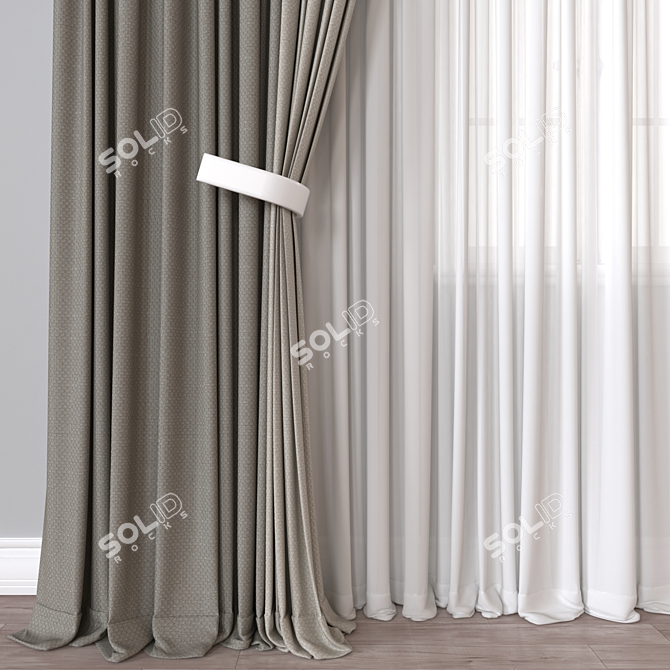 Versatile 3D Curtain Model, Vray/Corona 3D model image 2