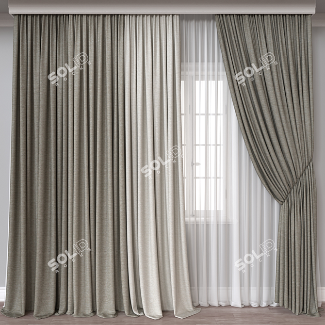 Deco Curtain 3D Models fornray 3D model image 1