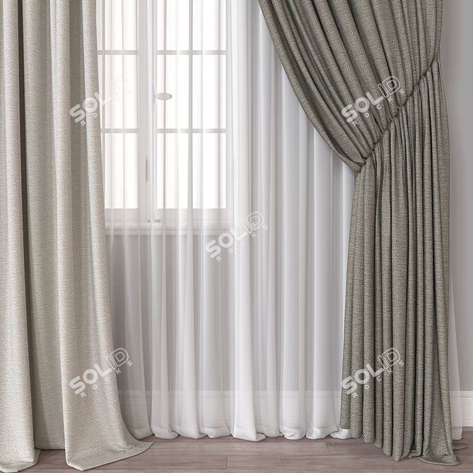 Deco Curtain 3D Models fornray 3D model image 2