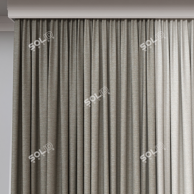 Deco Curtain 3D Models fornray 3D model image 3