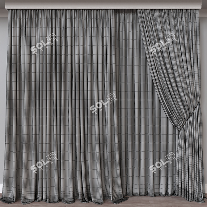 Deco Curtain 3D Models fornray 3D model image 4