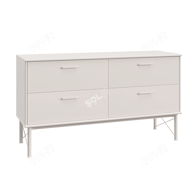 IKEA MUSKEN 4-Drawer Chest 3D model image 1