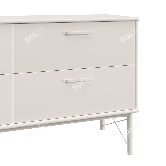 IKEA MUSKEN 4-Drawer Chest 3D model image 2