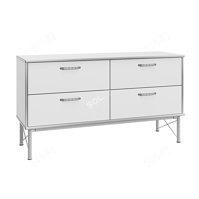 IKEA MUSKEN 4-Drawer Chest 3D model image 3