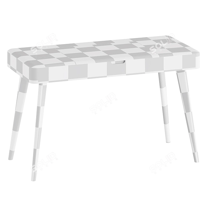 Elegant Vanity Table with Mirror 3D model image 4