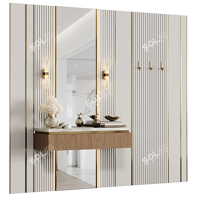 Modern Classic Entryway Set 3D model image 2