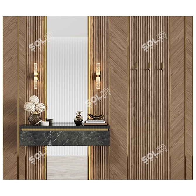 Modern Classic Entryway Set 3D model image 3