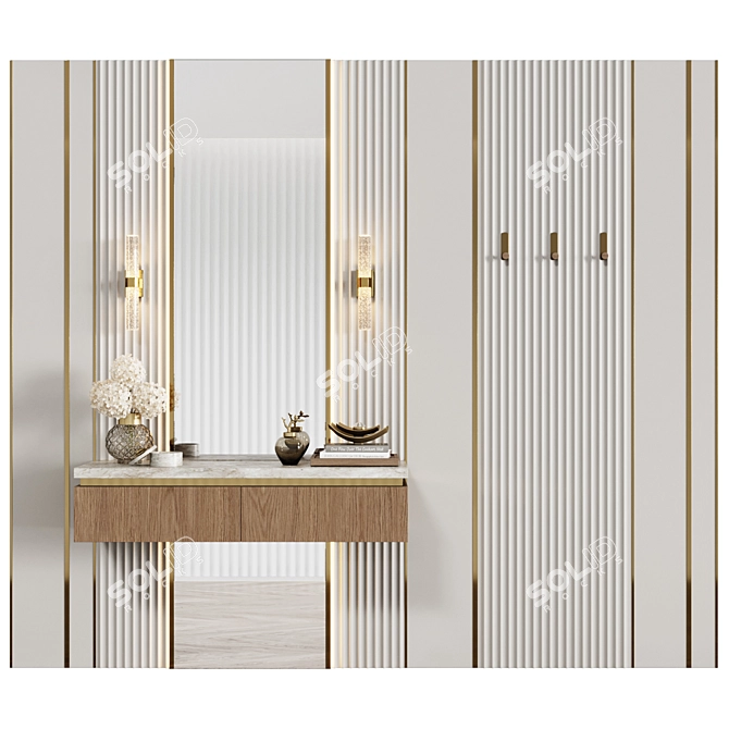 Modern Classic Entryway Set 3D model image 4