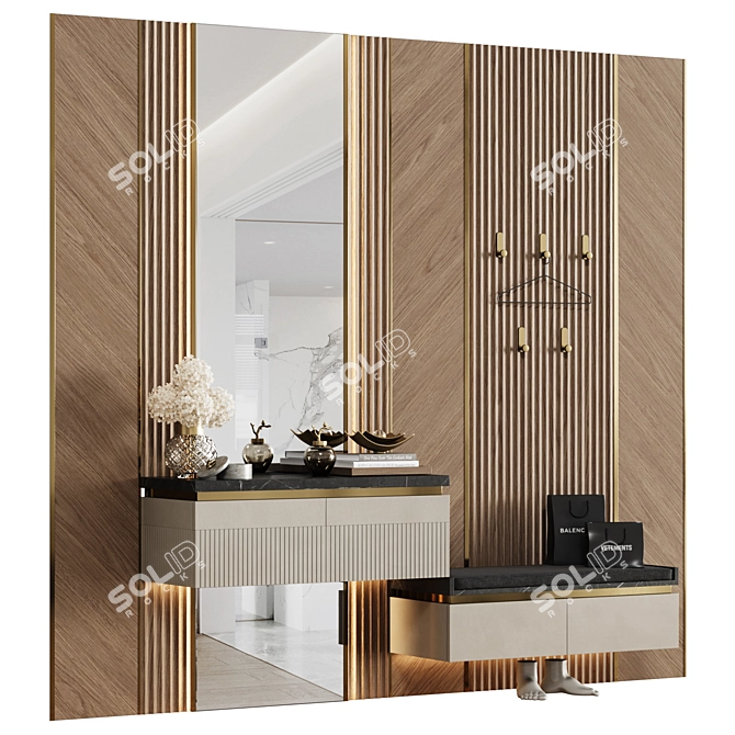 Modern Classic Entryway Set 3D model image 6