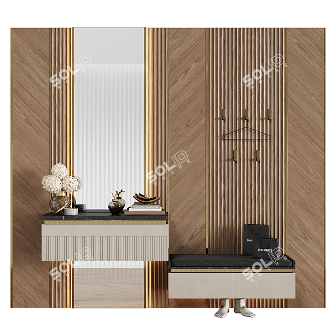 Modern Classic Entryway Set 3D model image 8