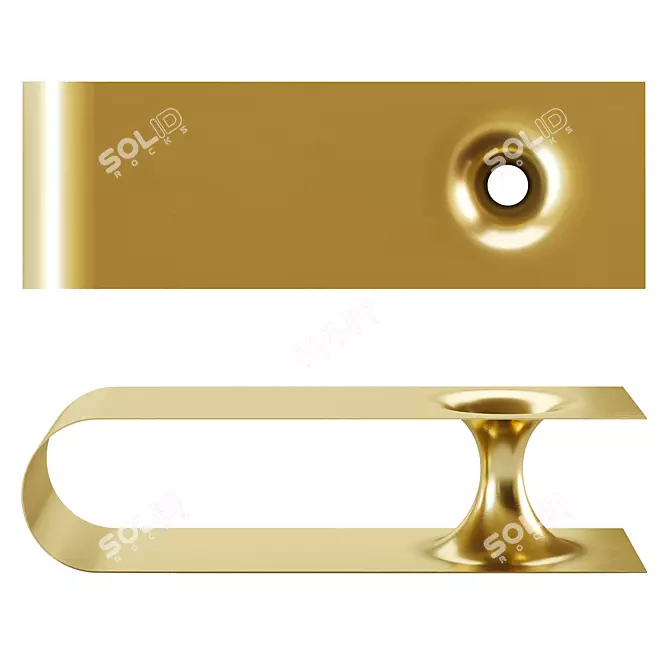 Erickson Aesthetics Brass Wormhole Table 3D model image 1