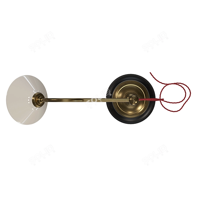 Grand Tour Vintage Reading Lamp 3D model image 5