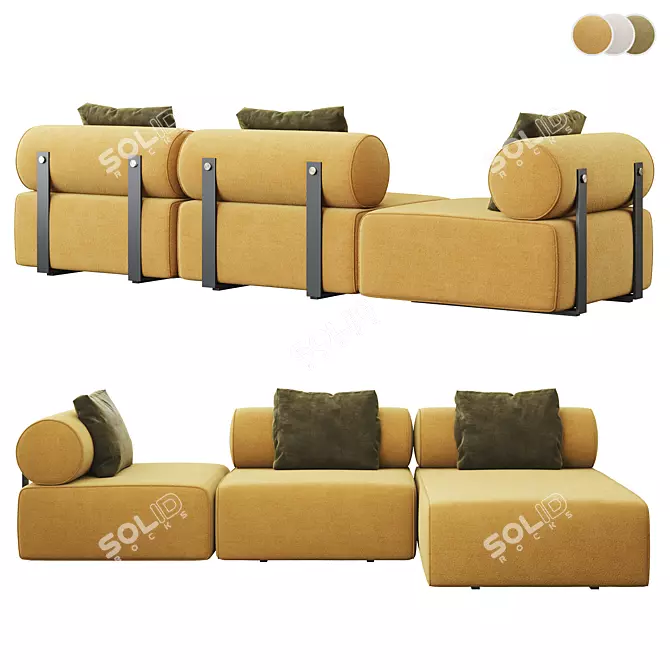 Elegant Domkapa Shinto Sofa Set 3D model image 2