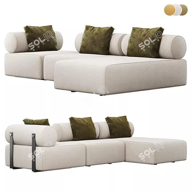 Elegant Domkapa Shinto Sofa Set 3D model image 3