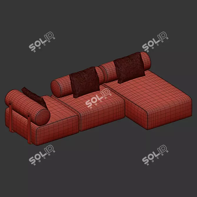 Elegant Domkapa Shinto Sofa Set 3D model image 7