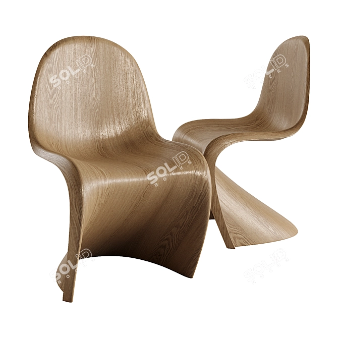 Vitra Panton Chair: Pale Rose 3D model image 2