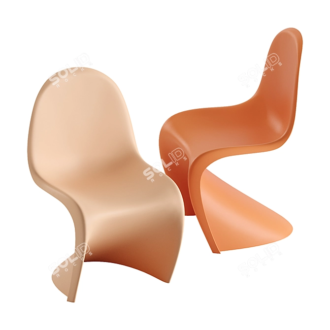 Vitra Panton Chair: Pale Rose 3D model image 5