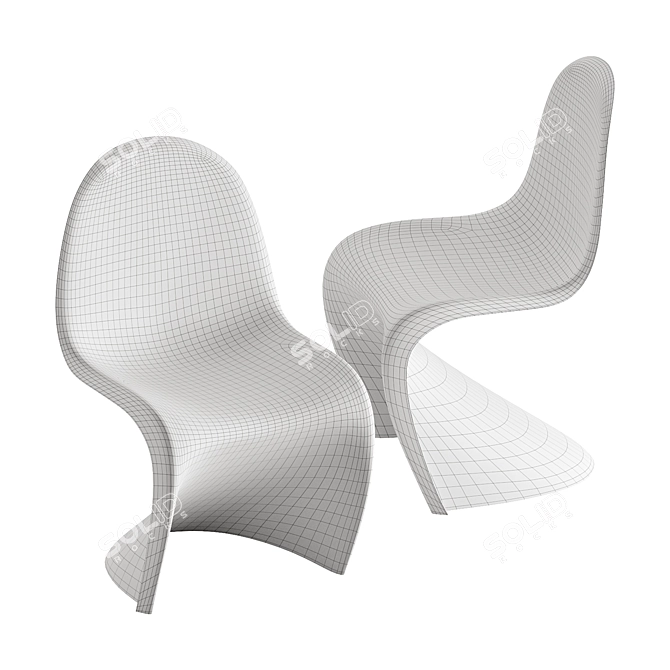 Vitra Panton Chair: Pale Rose 3D model image 6