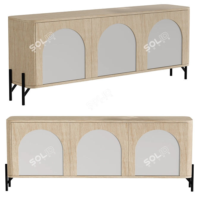 Mezahome Kotlas Dresser - Two Finishes 3D model image 2