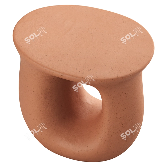 Vera Ceramic Side Table Nightstand 3D model image 4