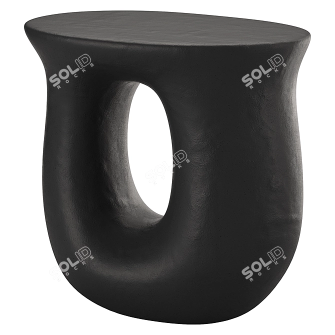 Vera Ceramic Side Table Nightstand 3D model image 5