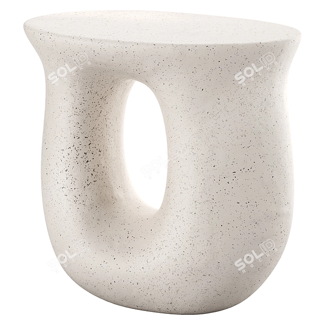 Vera Ceramic Side Table Nightstand 3D model image 6