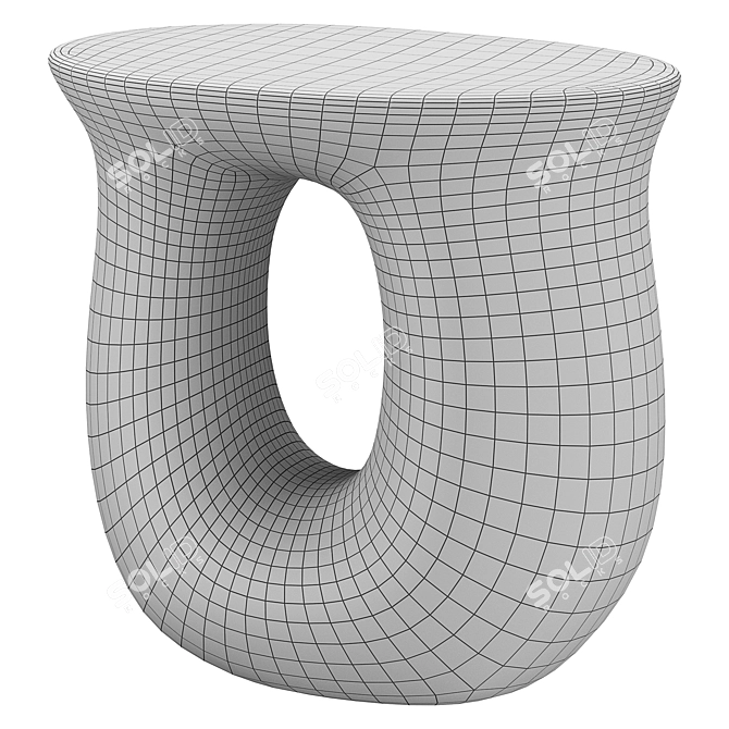 Vera Ceramic Side Table Nightstand 3D model image 7