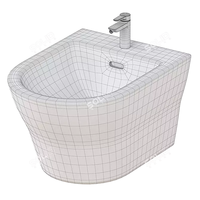 TOTO MH Wall-Hung Bidet 3D model image 2