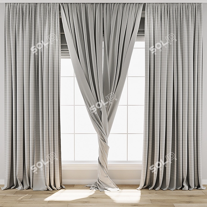 Digital Curtain Model Set 3D model image 3