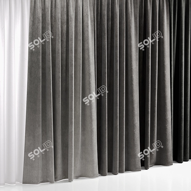 Variety Curtains with ColorCorect Mapping 3D model image 2