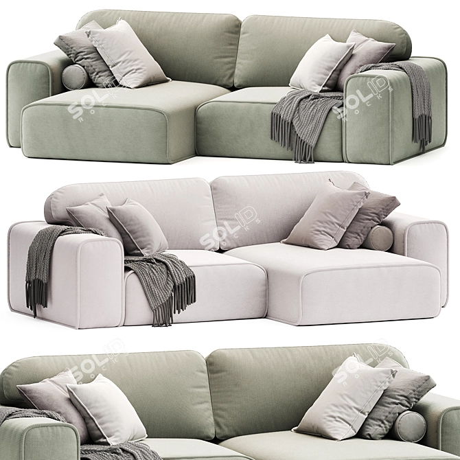 Modern Corner Sofa Viena Model 3D model image 1