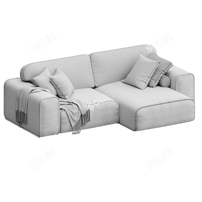 Modern Corner Sofa Viena Model 3D model image 6