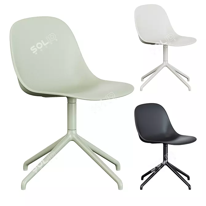 Swivel Base Fiber Side Chair 3D model image 1