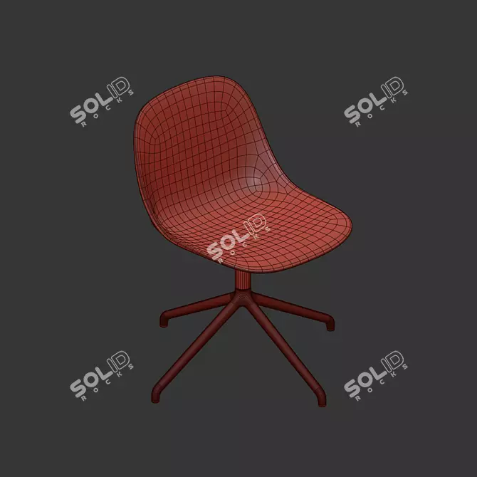 Swivel Base Fiber Side Chair 3D model image 5