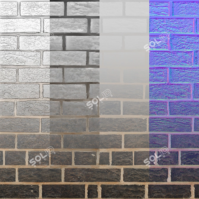 Texture-Enhanced 3D Brick Model 3D model image 3